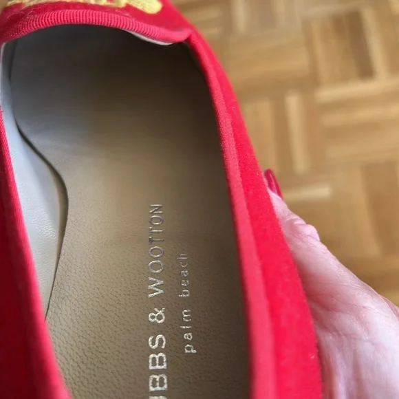 COPY - Stubbs & Wootton Red Embroidered Women's Loafers - Picture 6 of 6